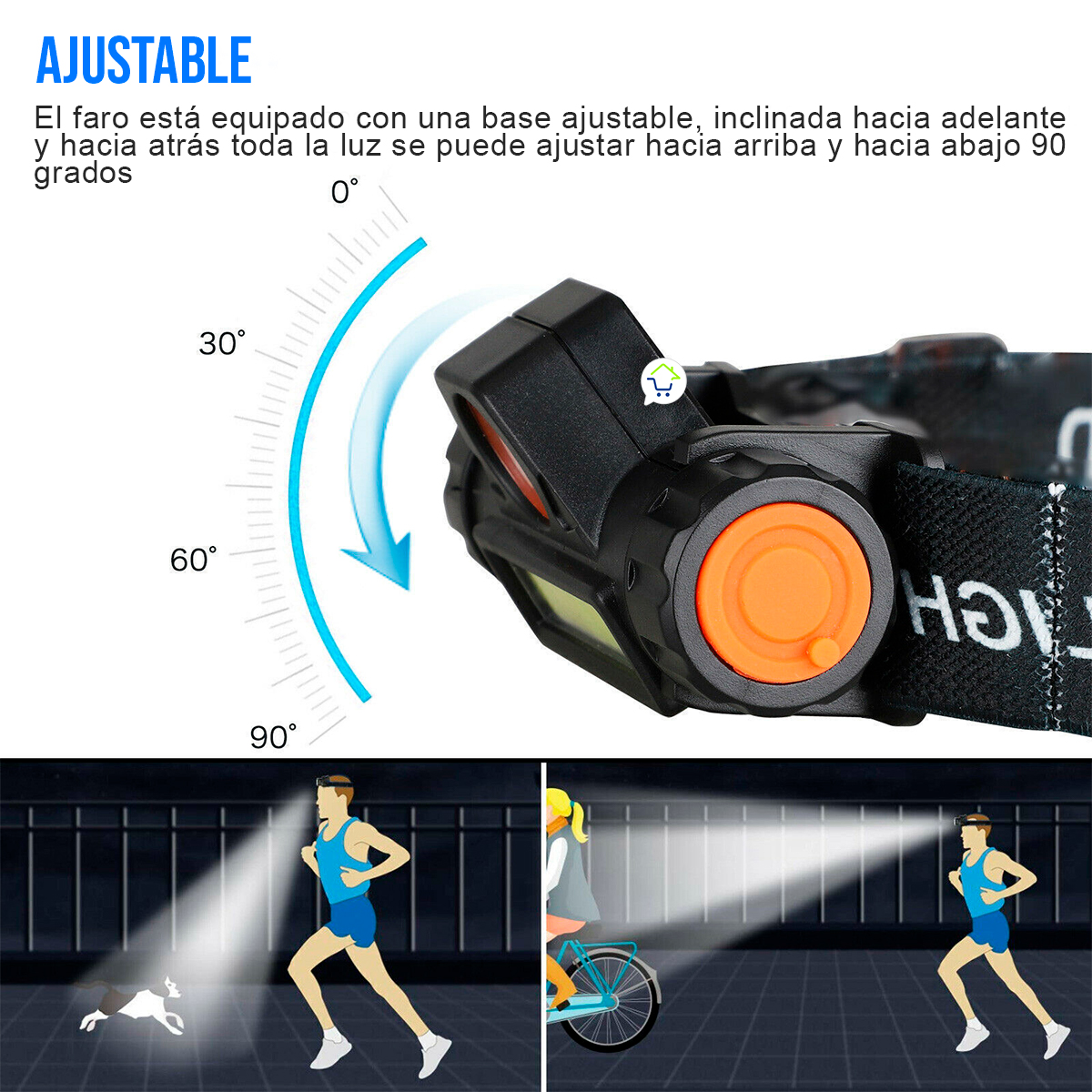 Miniatura 5 de Linterna Minera LED USB 2 Modos BY101